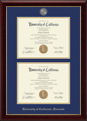 University of California Riverside diploma frame - Masterpiece Medallion Double Diploma Frame in Gallery