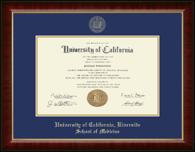University of California Riverside diploma frame - Gold Embossed Diploma Frame in Murano