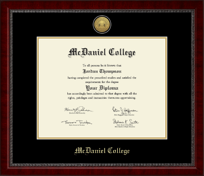 McDaniel College diploma frame - Gold Engraved Medallion Diploma Frame in Sutton