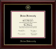 Union University diploma frame - Gold Embossed Diploma Frame in Gallery