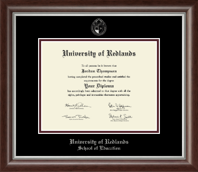 University of Redlands diploma frame - Silver Embossed Diploma Frame in Devonshire