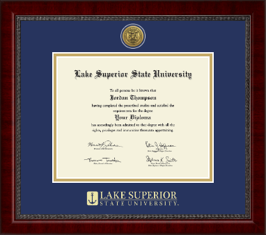 Lake Superior State University diploma frame - Gold Engraved Medallion Diploma Frame in Sutton