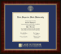 Lake Superior State University diploma frame - Gold Embossed Diploma Frame in Murano