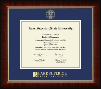 Lake Superior State University diploma frame - Gold Embossed Diploma Frame in Murano