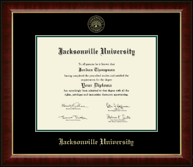 Jacksonville University diploma frame - Gold Embossed Diploma Frame in Murano