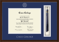 Cisco College Tassel Edition Diploma Frame in Delta