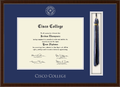 Cisco College diploma frame - Tassel & Cord Diploma Frame in Delta