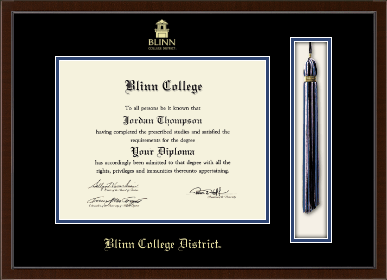 Blinn College diploma frame - Tassel & Cord Diploma Frame in Delta