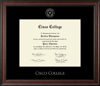 Cisco College diploma frame - Silver Embossed Diploma Frame in Studio