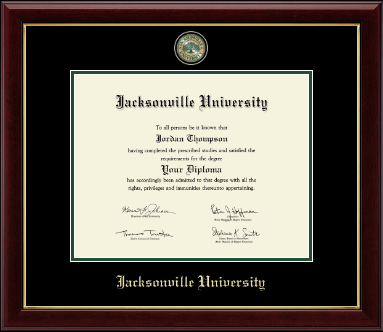 Jacksonville University diploma frame - Masterpiece Medallion Diploma Frame in Gallery