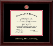 Pittsburg State University Masterpiece Medallion Diploma Frame in Gallery
