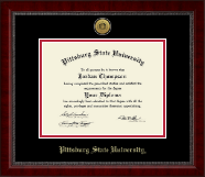 Pittsburg State University Gold Engraved Medallion Diploma Frame in Sutton
