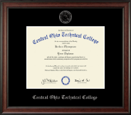 Central Ohio Technical College diploma frame - Silver Embossed Diploma Frame in Studio