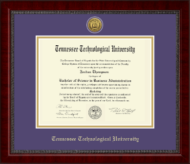 Tennessee Technological University diploma frame - Gold Engraved Medallion Diploma Frame in Sutton