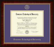 Tennessee Technological University Gold Embossed Diploma Frame in Murano