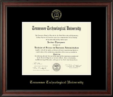 Tennessee Technological University diploma frame - Gold Embossed Diploma Frame in Studio