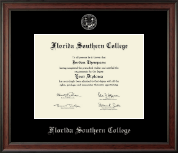 Florida Southern College Silver Embossed Diploma Frame in Studio