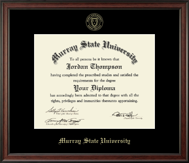 Murray State University diploma frame - Gold Embossed Diploma Frame in Studio