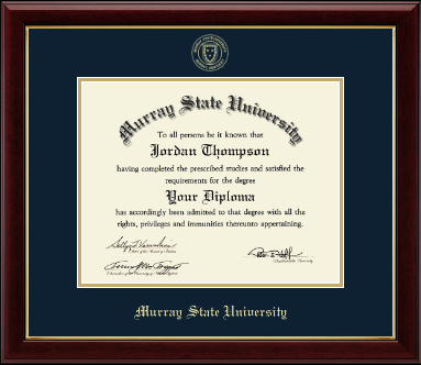 Murray State University diploma frame - Gold Embossed Diploma Frame in Gallery
