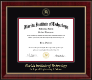 Florida Institute of Technology diploma frame - Gold Embossed Diploma Frame in Murano