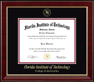 Florida Institute of Technology diploma frame - Gold Embossed Diploma Frame in Murano