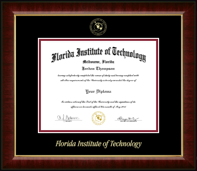 Florida Institute of Technology diploma frame - Gold Embossed Diploma Frame in Murano