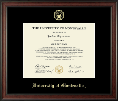 University of Montevallo diploma frame - Gold Embossed Diploma Frame in Studio