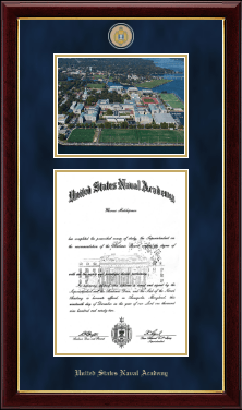 United States Naval Academy diploma frame - Campus Scene Masterpiece Diploma Frame - Aerial View in Gallery
