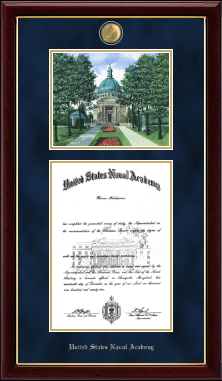United States Naval Academy diploma frame - Litho Edition Masterpiece Diploma Frame in Gallery