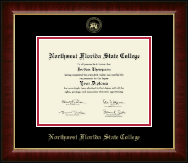 Northwest Florida State College diploma frame - Gold Embossed Diploma Frame in Murano