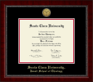 Santa Clara University diploma frame - Gold Engraved Medallion Diploma Frame in Sutton