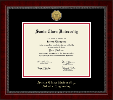 Santa Clara University diploma frame - Gold Engraved Medallion Diploma Frame in Sutton
