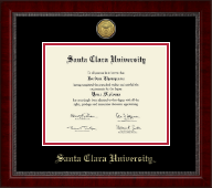 Santa Clara University diploma frame - Gold Engraved Medallion Diploma Frame in Sutton