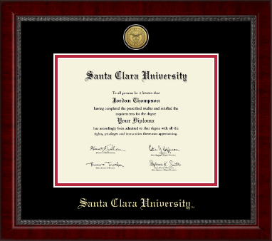 Santa Clara University diploma frame - Gold Engraved Medallion Diploma Frame in Sutton