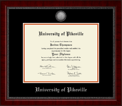 University of Pikeville diploma frame - Silver Engraved Medallion Diploma Frame in Sutton