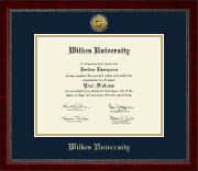Wilkes University diploma frame - Gold Engraved Medallion Diploma Frame in Sutton