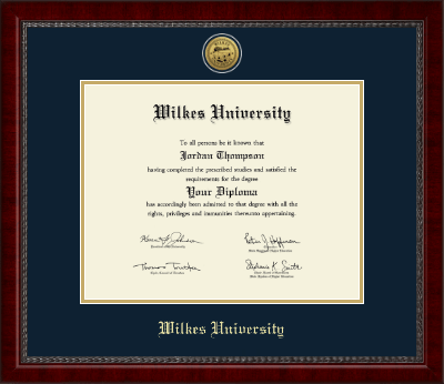 Wilkes University diploma frame - Gold Engraved Medallion Diploma Frame in Sutton