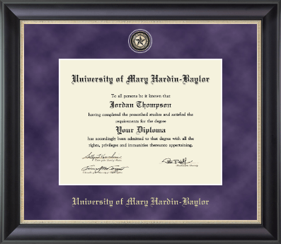 University of Mary Hardin-Baylor diploma frame - Regal Edition Diploma Frame in Noir