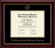 New Orleans Baptist Theological Seminary Gold Embossed Diploma Frame in Gallery
