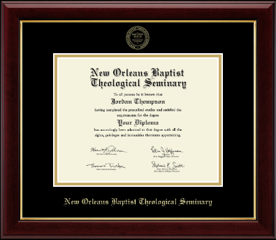 New Orleans Baptist Theological Seminary diploma frame - Gold Embossed Diploma Frame in Gallery
