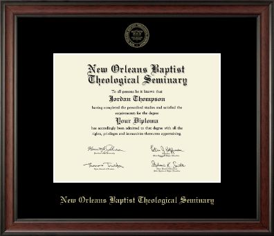New Orleans Baptist Theological Seminary diploma frame - Gold Embossed Diploma Frame in Studio