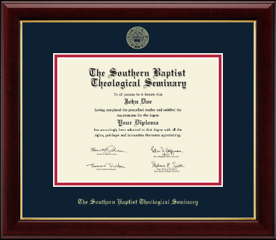 The Southern Baptist Theological Seminary diploma frame - Gold Embossed Diploma Frame in Gallery