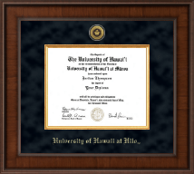 University of Hawaii at Hilo Presidential Gold Engraved Diploma Frame in Madison
