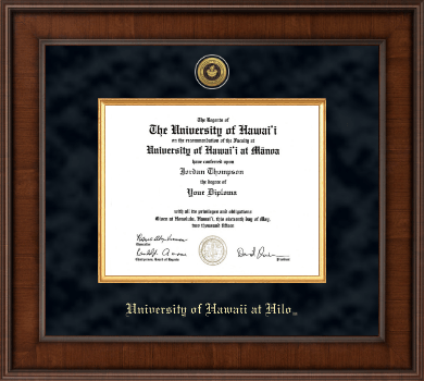 University of Hawaii at Hilo diploma frame - Presidential Gold Engraved Diploma Frame in Madison