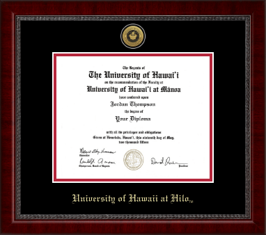 University of Hawaii at Hilo diploma frame - Gold Engraved Medallion Diploma Frame in Sutton