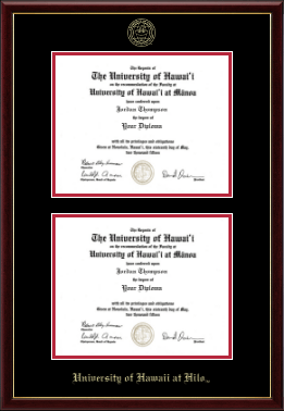 University of Hawaii at Hilo diploma frame - Double Diploma Frame in Galleria
