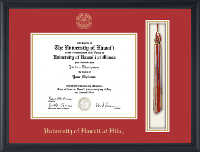 University of Hawaii at Hilo diploma frame - Tassel & Cord Diploma Frame in Obsidian