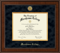 Morehouse College Presidential Gold Engraved Diploma Frame in Madison