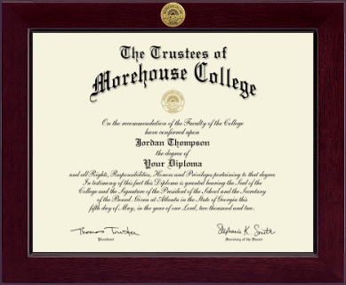 Morehouse College diploma frame - Century Gold Engraved Diploma Frame in Cordova