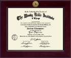 Moody Bible Institute Century Gold Engraved Diploma Frame in Cordova